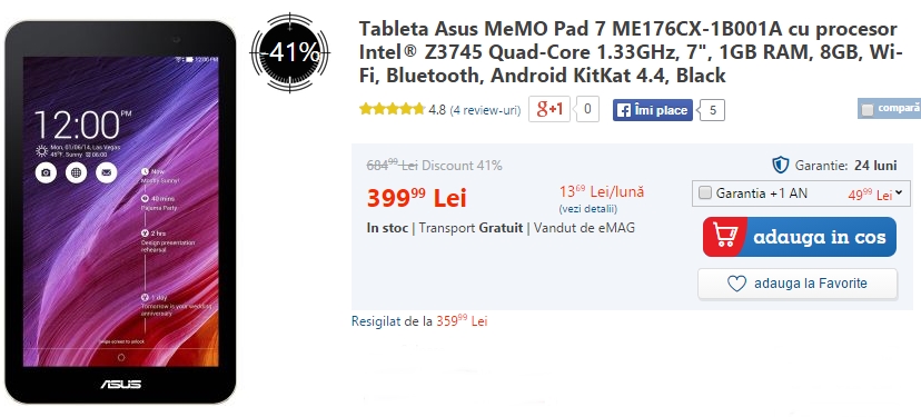 Asus MeMo Pad 7 ME176CX-1B001A