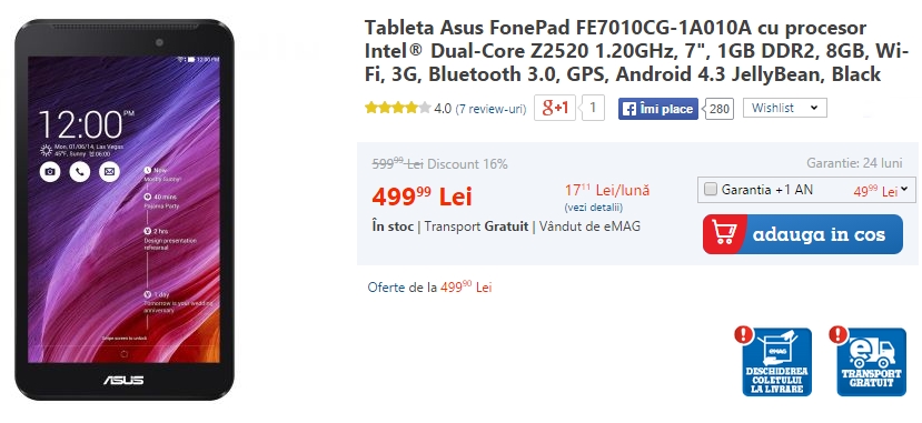 Asus FonePad FE7010CG-1A010A