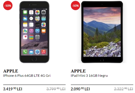 Smartphone-urile și tabletele Apple acum cu 10% reducere prin intermediul QuickMobile.ro; avem prețuri speciale și pentru accesorii