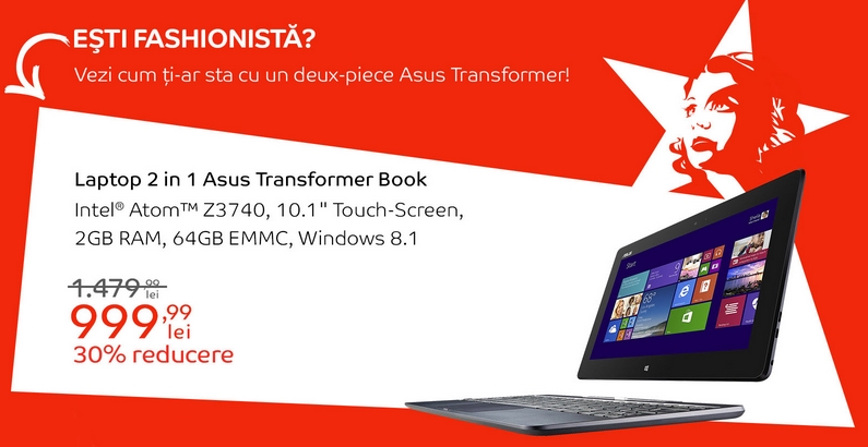 Asus Transformer Book va costa 999 lei