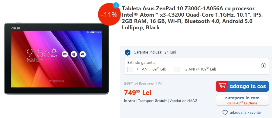 Asus ZenPad 10 Z300C-1A056A