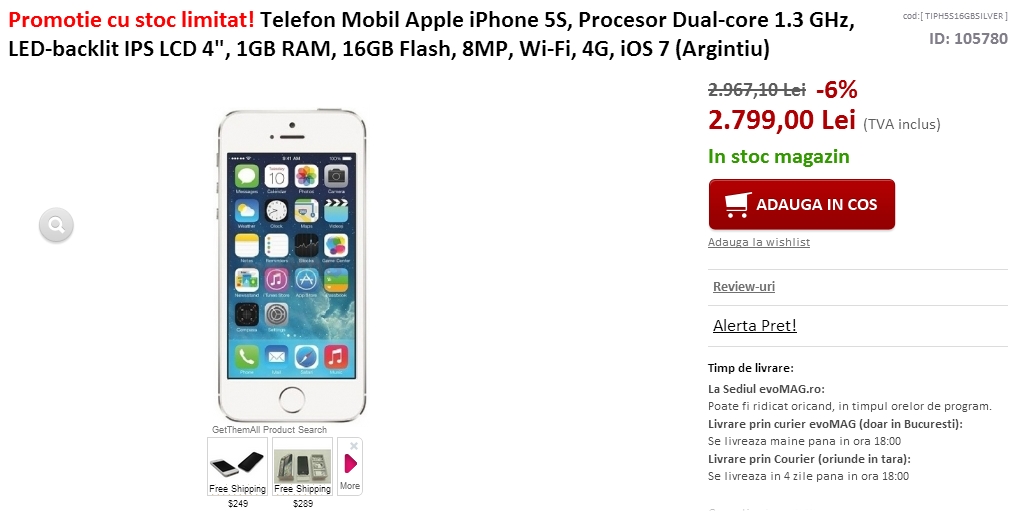 evoMAG.ro oferă o serie de reduceri speciale pentru smartphone-urile din stoc; Nokia Lumia 1320 costă acum 1.199 lei!