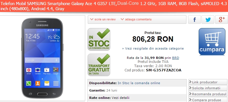 Samsung Galaxy Ace 4 LTE