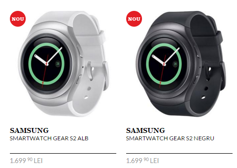 Smartwatch-ul Samsung Gear S2 ajunge în oferta QuickMobile; pentru moment doar în versiunea sport