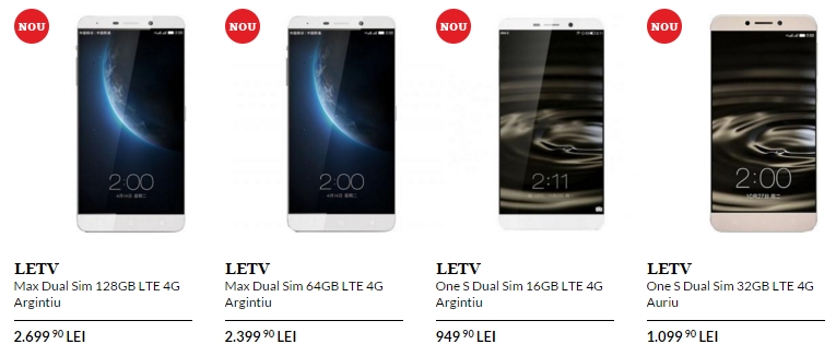 Smartphone-urile LeTV ajung în oferta QuickMobile.ro cu prețuri ce pornesc de la 949 lei