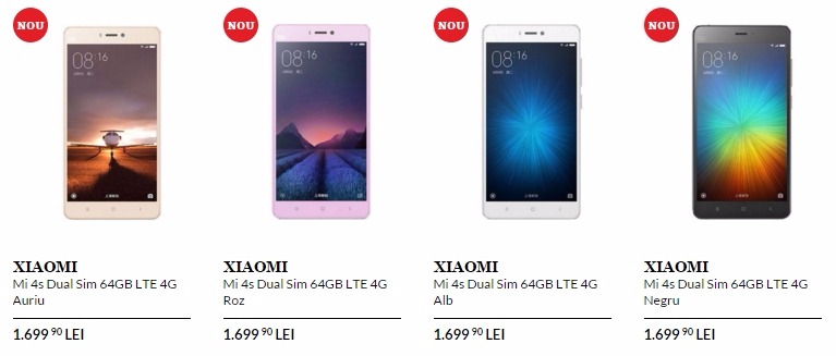 Xiaomi Mi 4s disponibil în oferta QuickMobile.ro la un preț de 1.699 lei; iată ce aduce nou la nivel hardware 