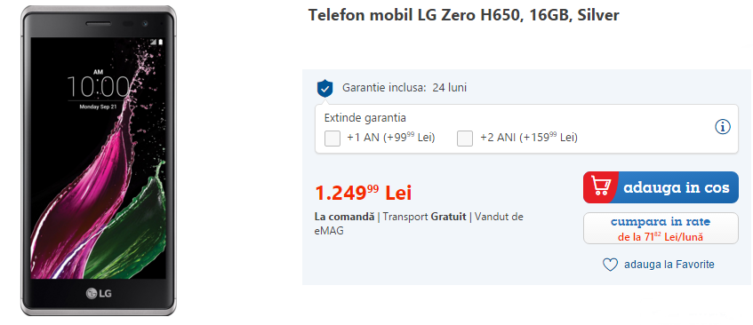 LG Class, primul smartphone complet metalic al companiei sud-coreene, de astăzi la eMAG