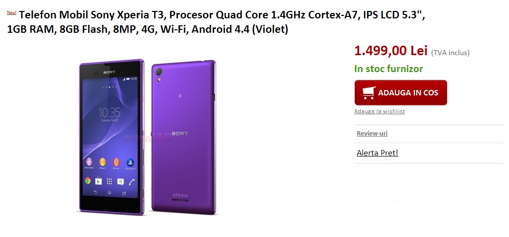 Sony Xperia T3 la evoMAG.ro