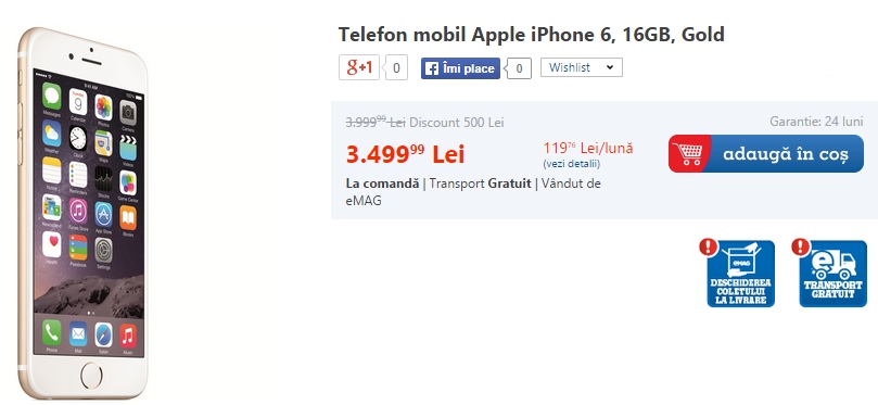 Apple iPhone 6 disponibil acum la pre-comandă și prin intermediul eMAG.ro
