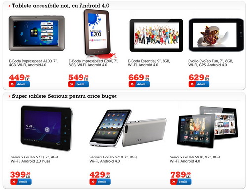 Pe zona de tablete ieftine și cu branding românesc