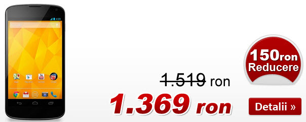 Nexus 4 la reducere