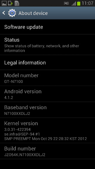 Samsung Galaxy Note II primește actualizarea la Android 4.1.2