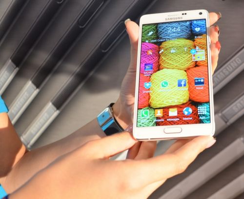 Samsung Galaxy Note 4 expus În cadrul Muzeului Național de Artă Contemporană din București cu ocazia debutului pe plan local