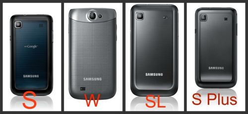 Care sunt diferențele Între Samsung Galaxy S, Galaxy W, Galaxy SL, Galaxy S Plus?