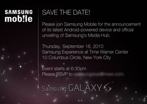 Invitatie la evenimentul Samsung