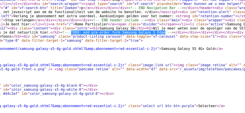 Vodafone Olanda confirmă numele Galaxy S6 și Galaxy S Edge În codul paginii sale oficiale