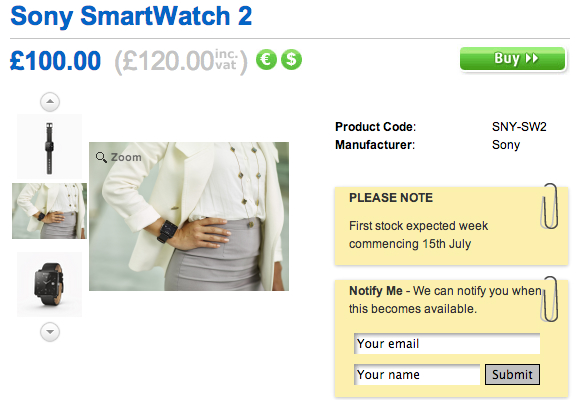 Sony SmartWatch 2