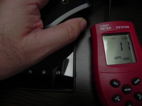 Sony Xperia Z1 - luminozitate pe negru