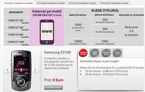 Oferta telefoane Vodafone, de Craciun