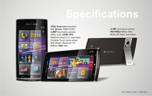 Windows Phone 8 pe un telefon Xperia? Doar concept deocamdată - Sony Ericsson Xperia Leon