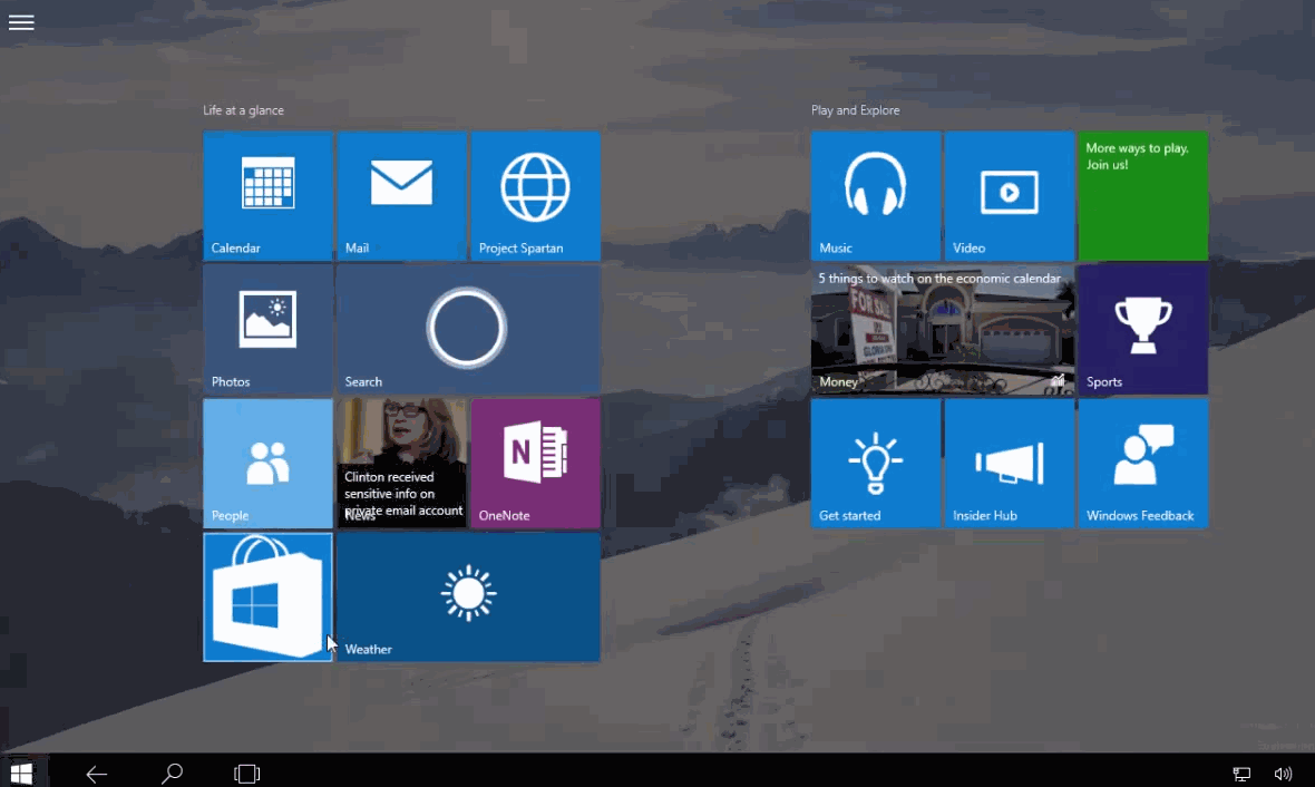 Windows 10 Build 10125 aduce un nou buton Back pe tablete şi noi iconuri