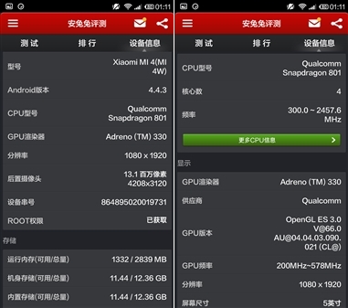 Xiaomi Mi4 scoate un punctaj de 37.156 puncte În cadrul testului benchmark AnTuTu
