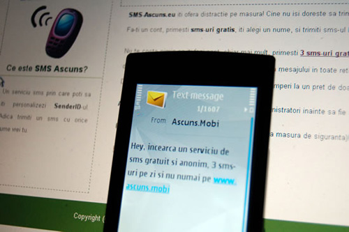 ascuns.mobil ofera 3 sms-uri gratis pe zi, modelul myx inviat?