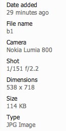 Informatii EXIF