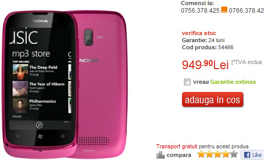 Nokia Lumia 610 pret