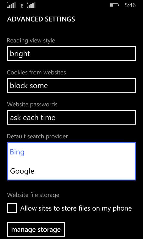 Microsoft restricționează telefoanele Nokia Lumia 630 și Lumia 930 de la utilizarea lui Google că motor de căutare standard