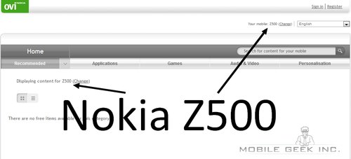 Nokia Z500