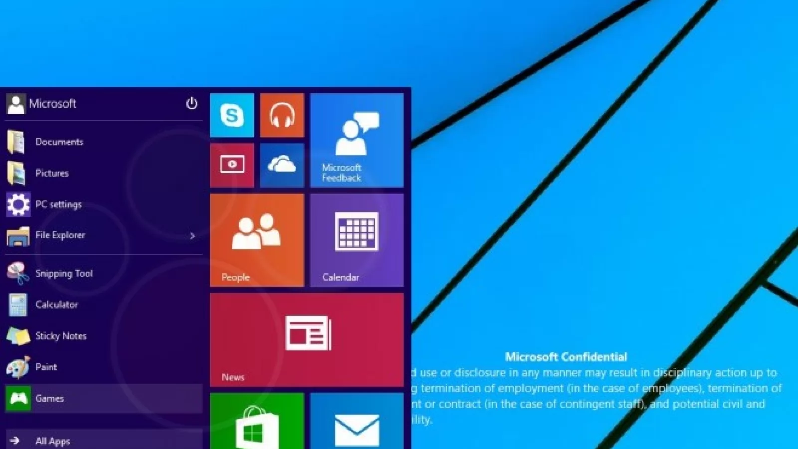 Funcționalitatea meniului Start din Windows 9 prezentată În cadrul unui clip video