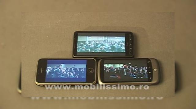 <b>Nexus One, mai bun decat iPhone 3G si HTC HD2, la capitolul display (Video)</b>Fanaticii iPhone vor considera clipul de mai jos o blasfemie, dar iata ca avem in sfarsit dovada calitatii lui Google Nexus One, prin intermediul unui test comparativ al terminalului. El este comparat cu iPhone 3G si HTC HD2, dupa cum puteti vedea: ...