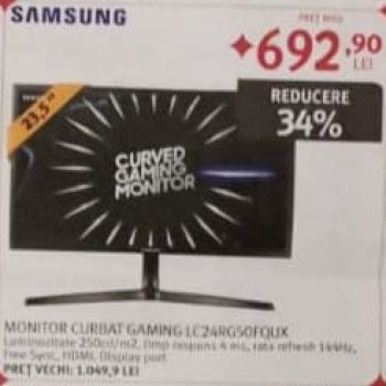Monitor Curbat Gaming Samsung LC24RG60FQUX