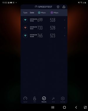 Samsung Galaxy Z Fold 2 5G speedtest