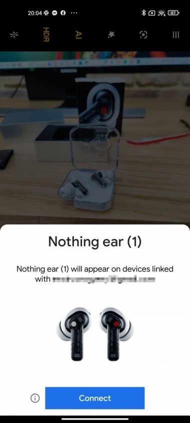 Nothing ear (a) Google Fast Pairing