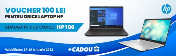 Reducere de 100 lei pentru orice laptop HP