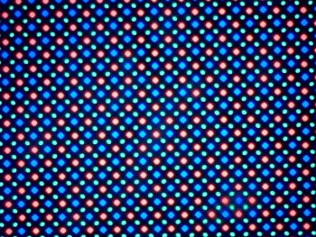 Display Xiaomi Mi 11 Ultra văzut la microscop