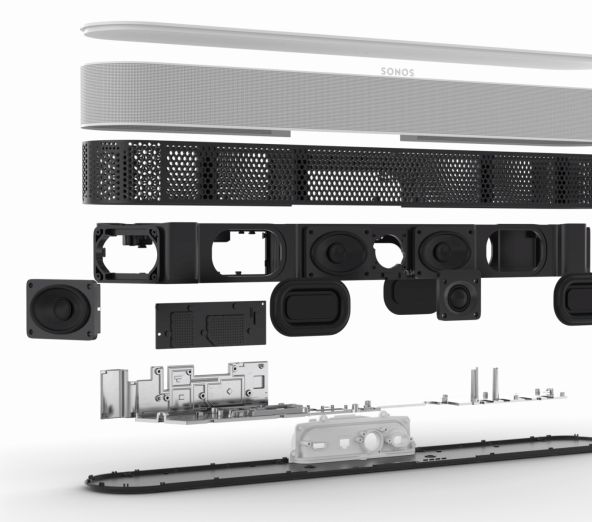 Sonos Beam (Gen 2), 7 difuzoare