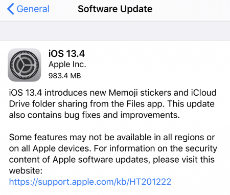 iOS 13.4 disponibil oficial acum, alături de iPad OS 13.4; Vine cu suport de mouse şi trackpad, iCloud folder sharing + altele