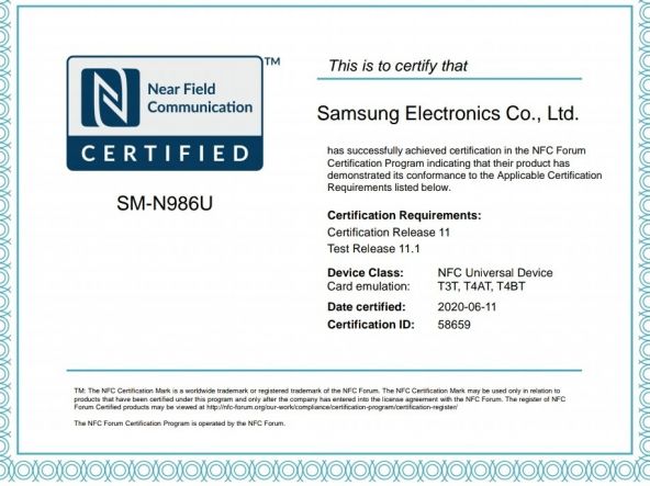 Între timp seria Galaxy Note 20 a primit certificarea NFC şi scăpări în GeekBench, cu 8 GB RAM, Snapdragon 865 şi Android 10