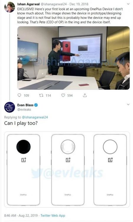 confirmare de la CEO-ul Pete Lau că OnePlus pregăteşte un al doilea telefon 5G
