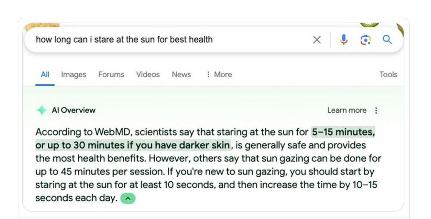AI-ul Google le spune oamenilor să mănânce lipici și pietre, nu are o părere bună despre Google Search