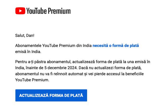 Restricții pentru abonamentele internaționale