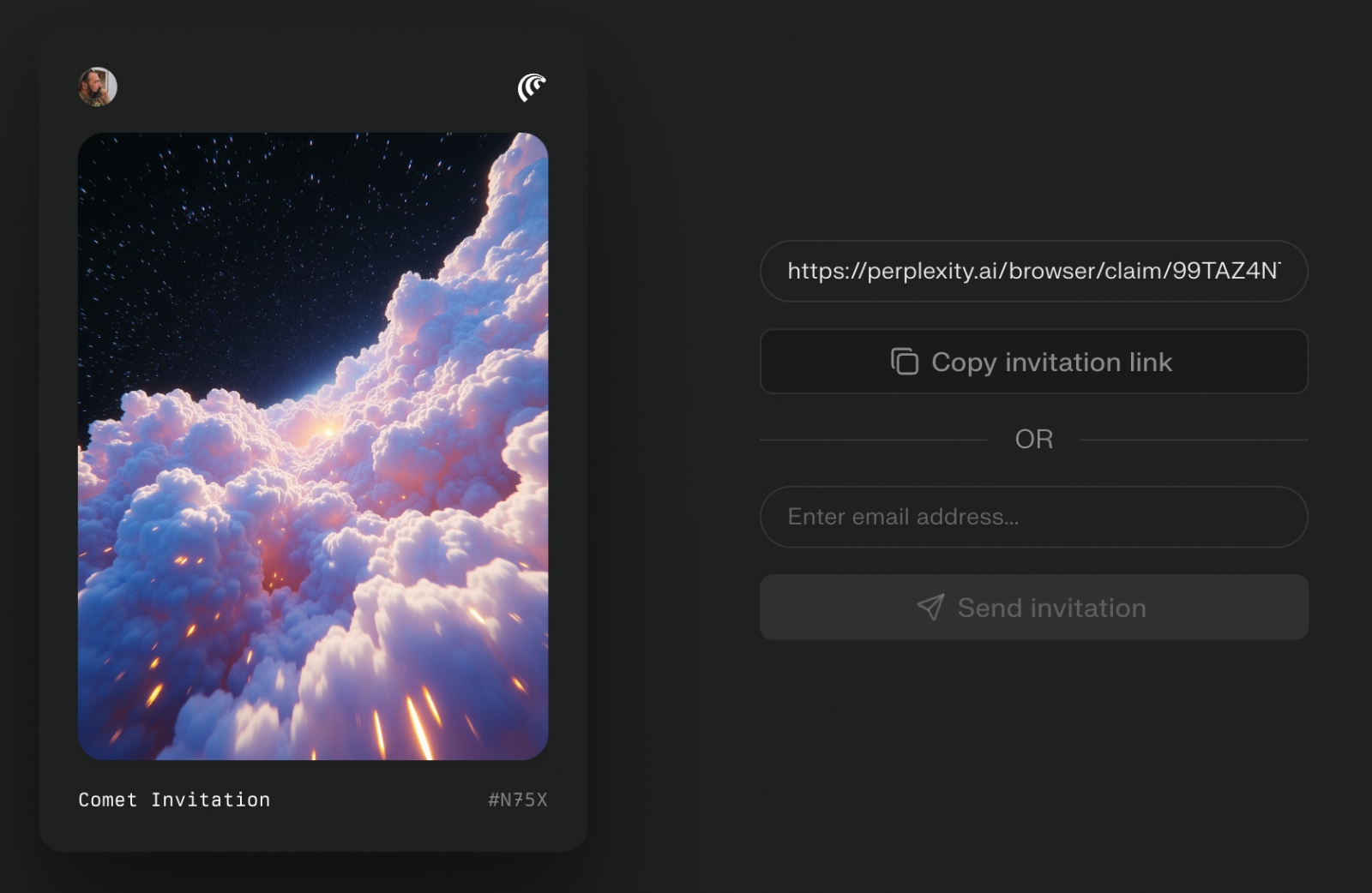 Am primit acces la Comet, iar odată cu asta am la dispoziție 4 invitații.