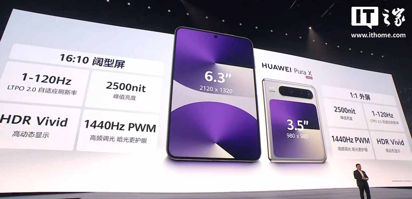 Huawei lansează Pura X, primul telefon cu pliere pe lățime; experiență vizuală extinsă și control prin privire