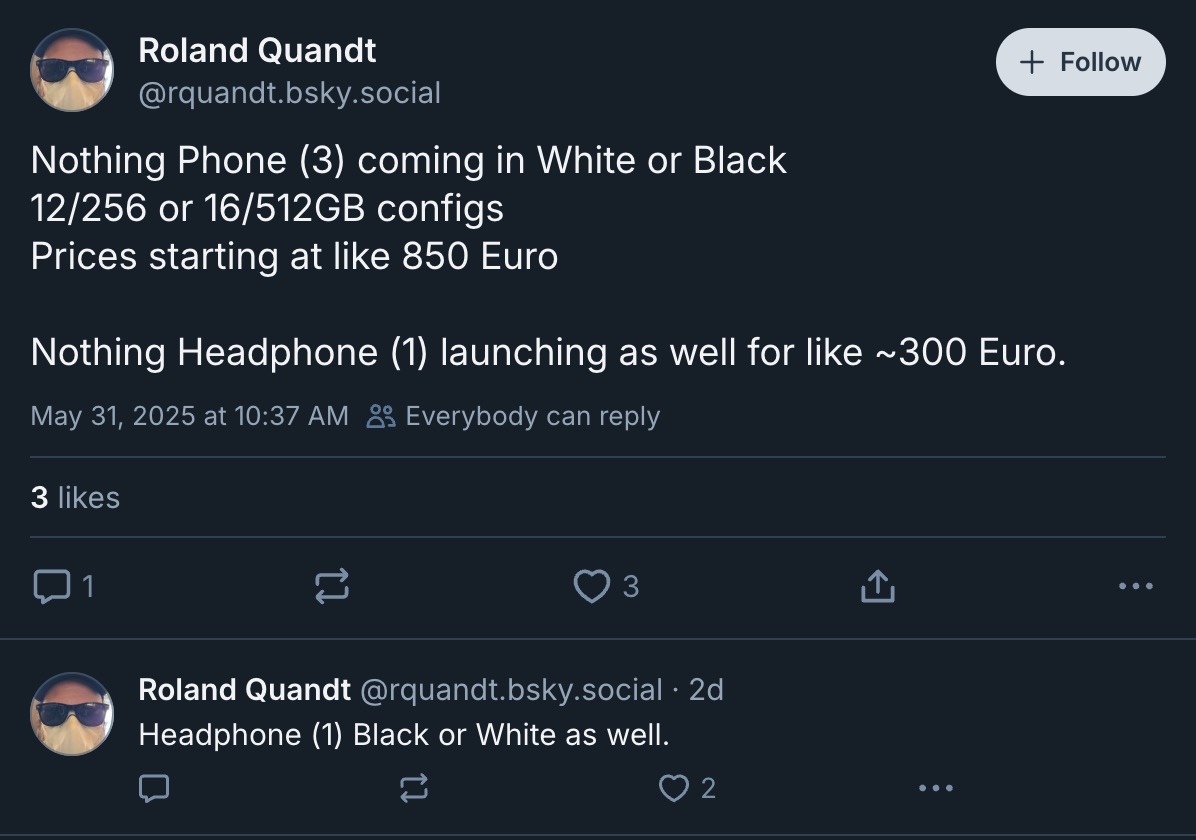 Un leak proaspăt scos la lumină pe platforma Bluesky oferă detalii importante despre viitorul flagship Nothing Phone (3). Pe lângă posibilele specificații și un preț semnificativ mai mare decât modelul anterior, apare și o surpriză: compania s-ar pregăti să lanseze o pereche de căști over-ear premium numite Nothing Headphone (1).