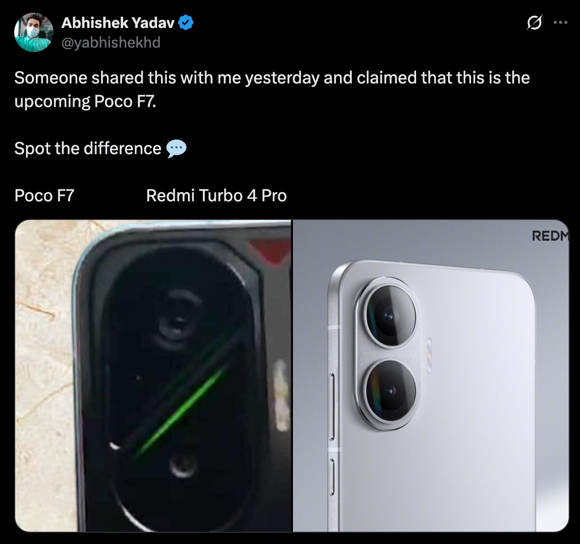 O imagine scăpată online dezvăluie spatele lui POCO F7