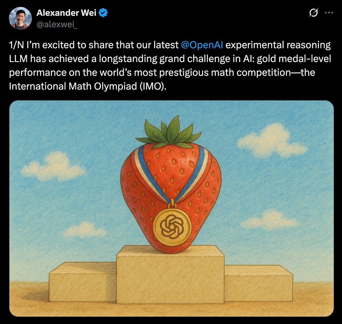 În paralel cu performanțele umane, OpenAI a anunțat o reușită de răsunet: un model experimental de raționament general a obținut medalia de aur la aceeași competiție, sub aceleași condiții ca un participant uman. Modelul a fost supus acelorași reguli stricte - două sesiuni de examen a câte 4,5 ore, fără acces la internet sau unelte externe - și a fost evaluat de trei foști medaliați IMO.