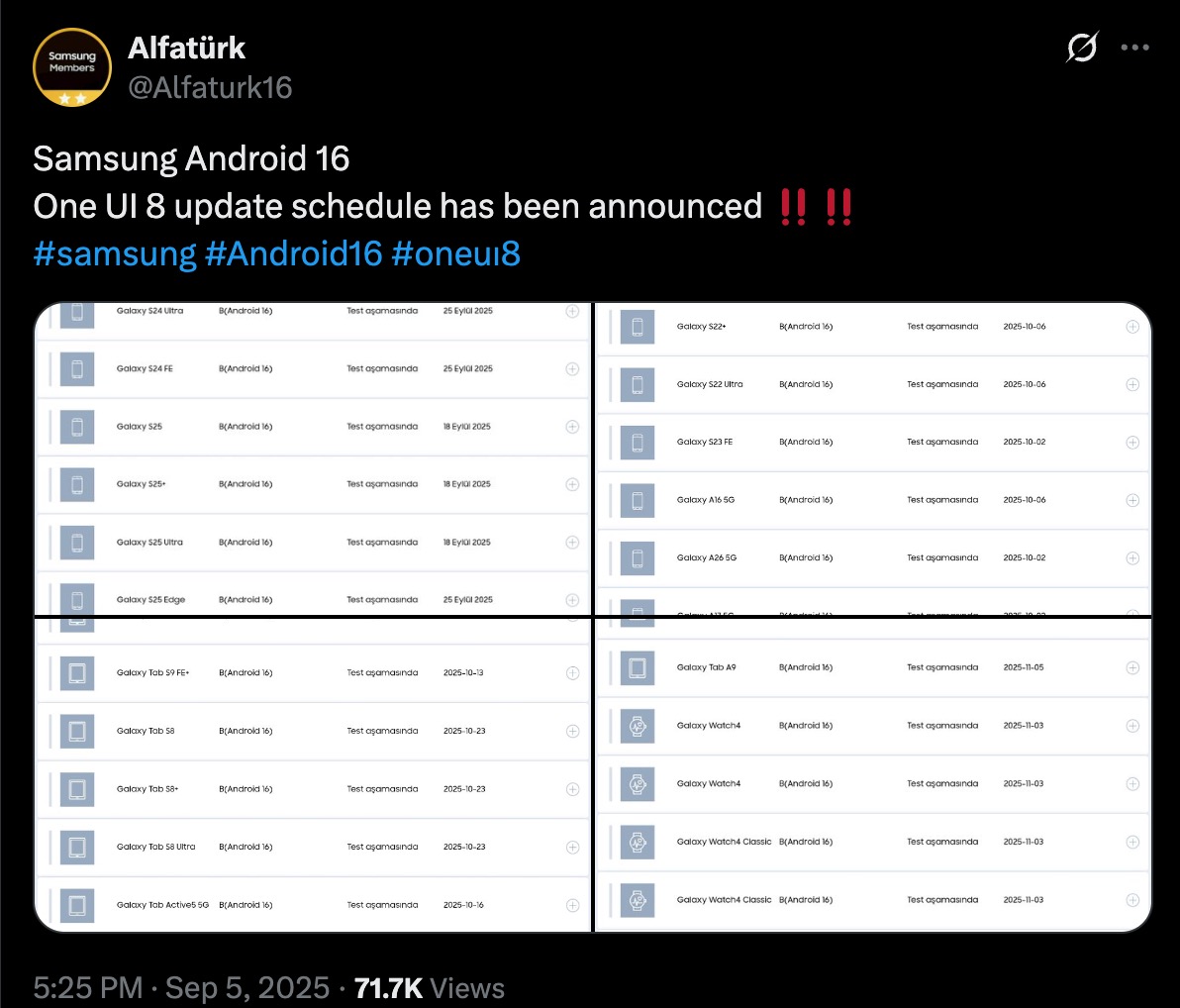 Samsung pregătește lansarea actualizării One UI 8 bazate pe Android 16; calendarul neoficial detaliază datele pe serii de dispozitive